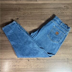 Carhartt Men’s Big and Tall Denim Blue Jeans 44x32